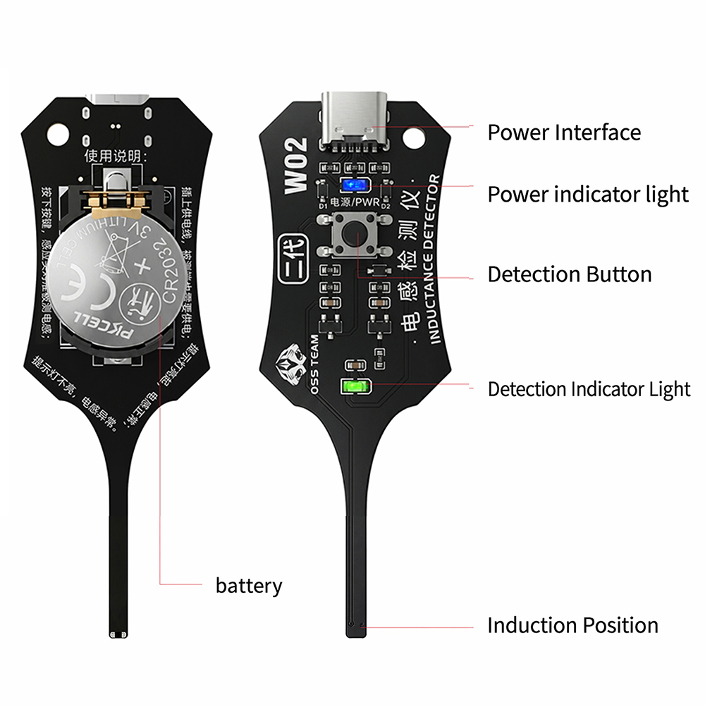 Co Detector Plug - DC 5V Endüktans Test Cihazı Anakart