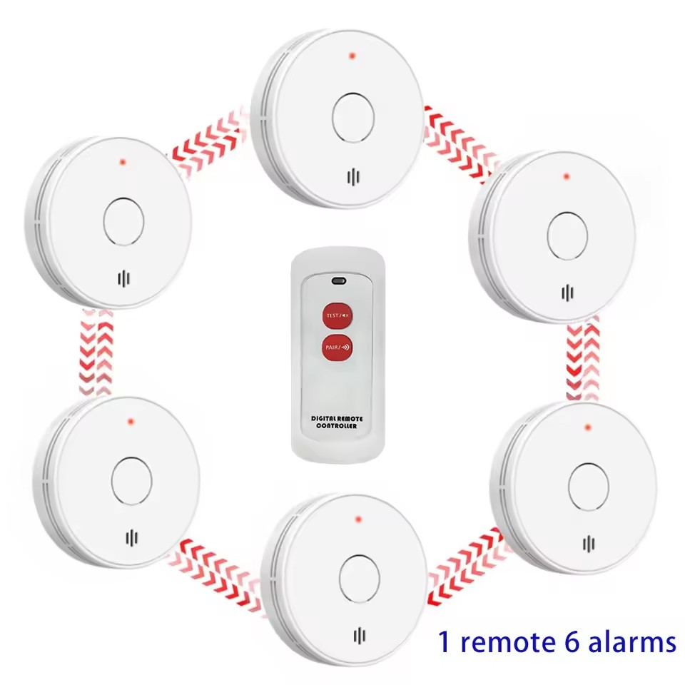 Smoke Detector Interconnected - 10 Yıllık Pil Ömrüne Sahip Birbirine