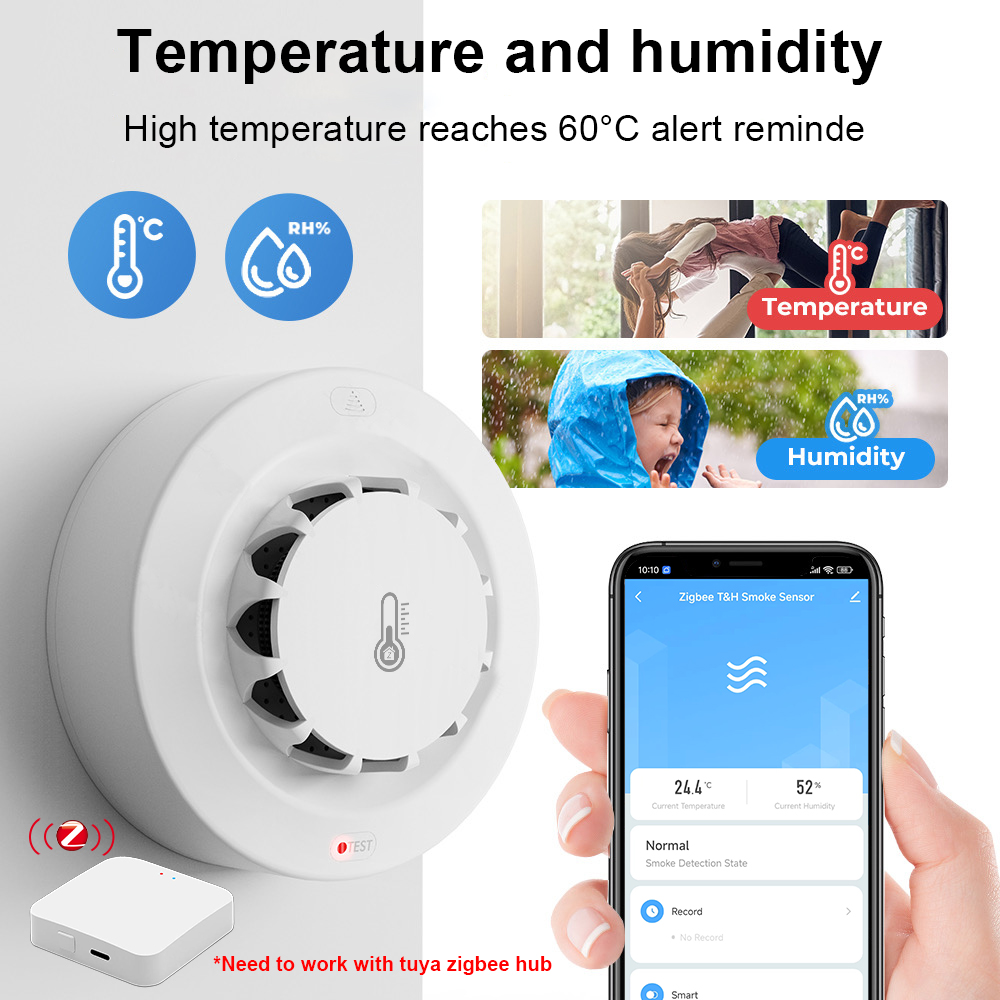 Tuya Zigbee BT İki Bağlantılı  - Smoke Detector Interconnected incelemesi ve fiyatı
